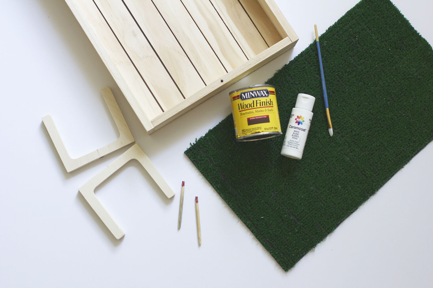 Supplies for a DIY Football Serving Tray