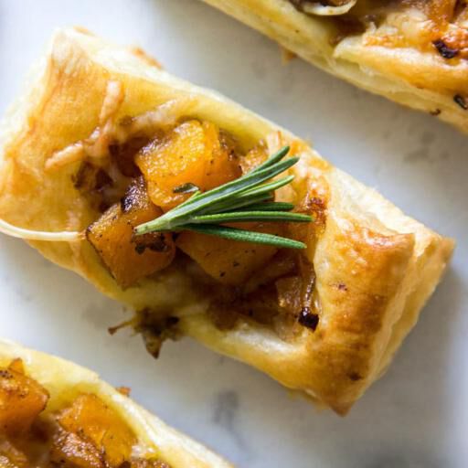 Pumpkin & Rosemary Puff Pastry Bites 