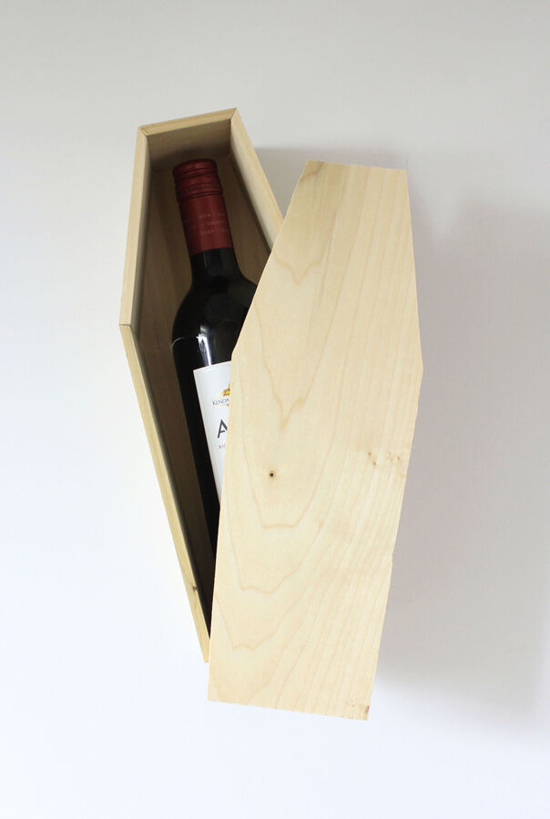 DIY wine coffin