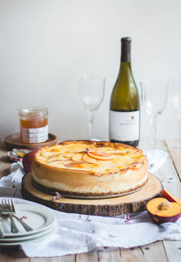 Peach cheesecake