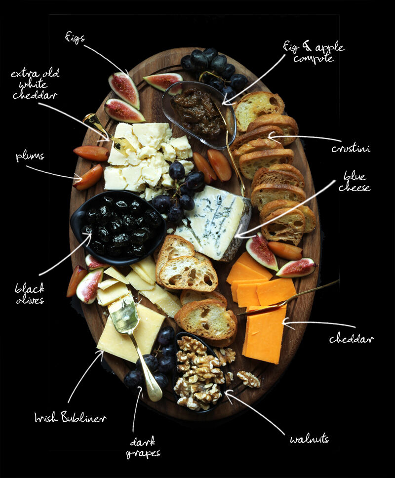 Winter Cheese Tray Infographic