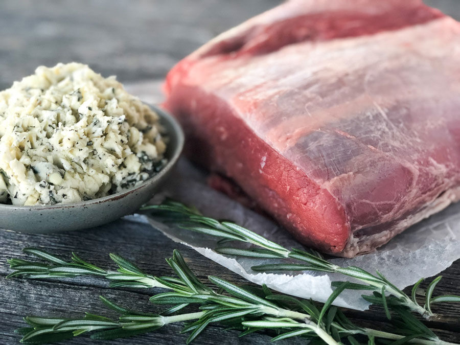 Prime Rib with Rosemary Garlic Butter