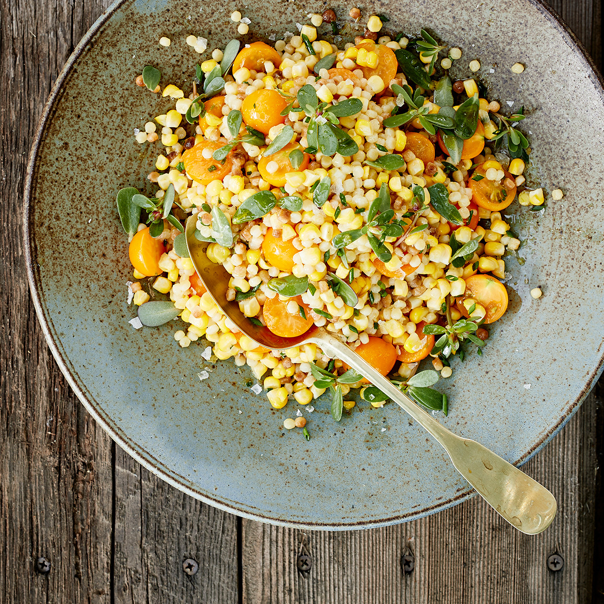 Corn Fregula Salad